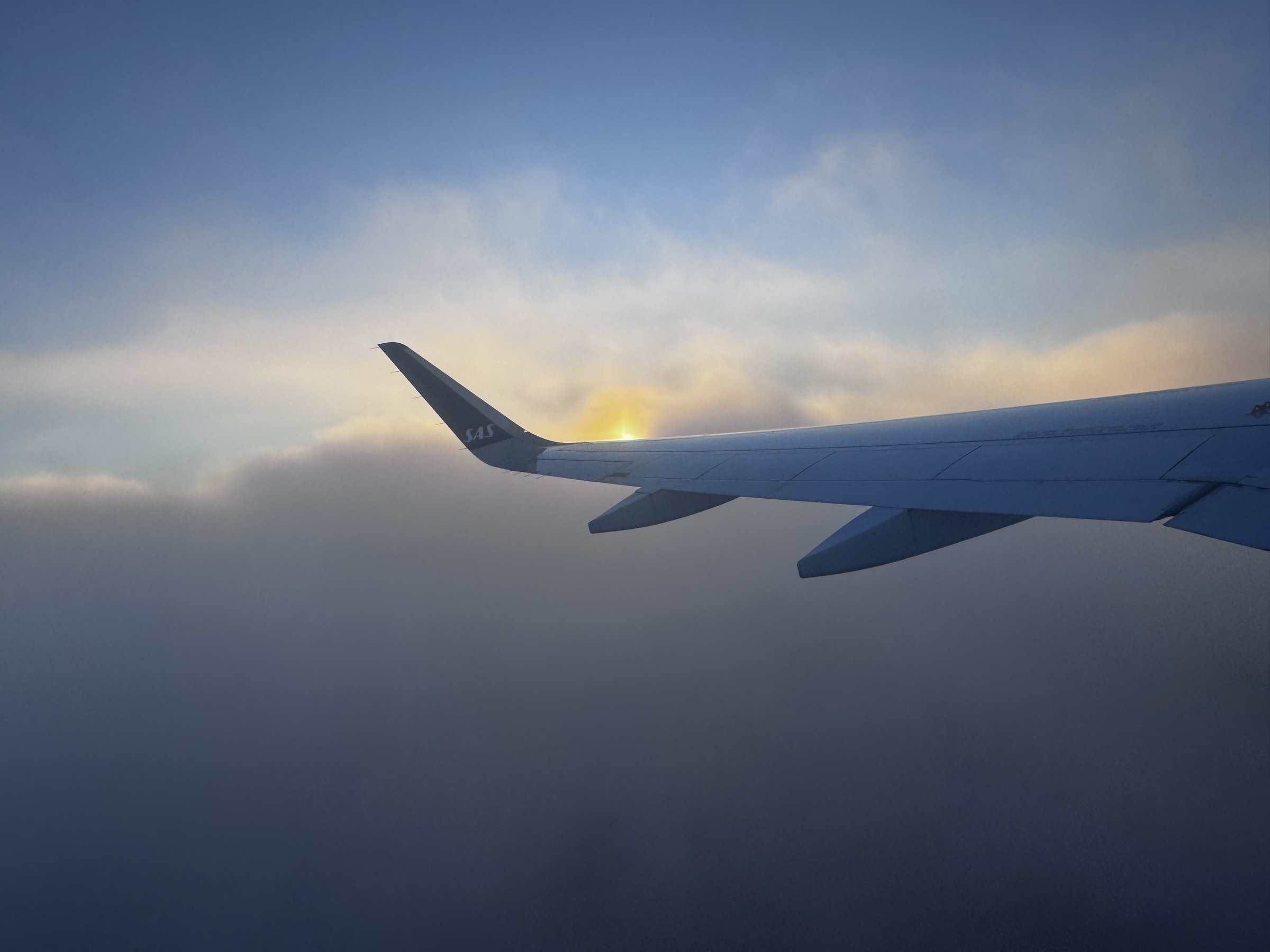 Sun over wing